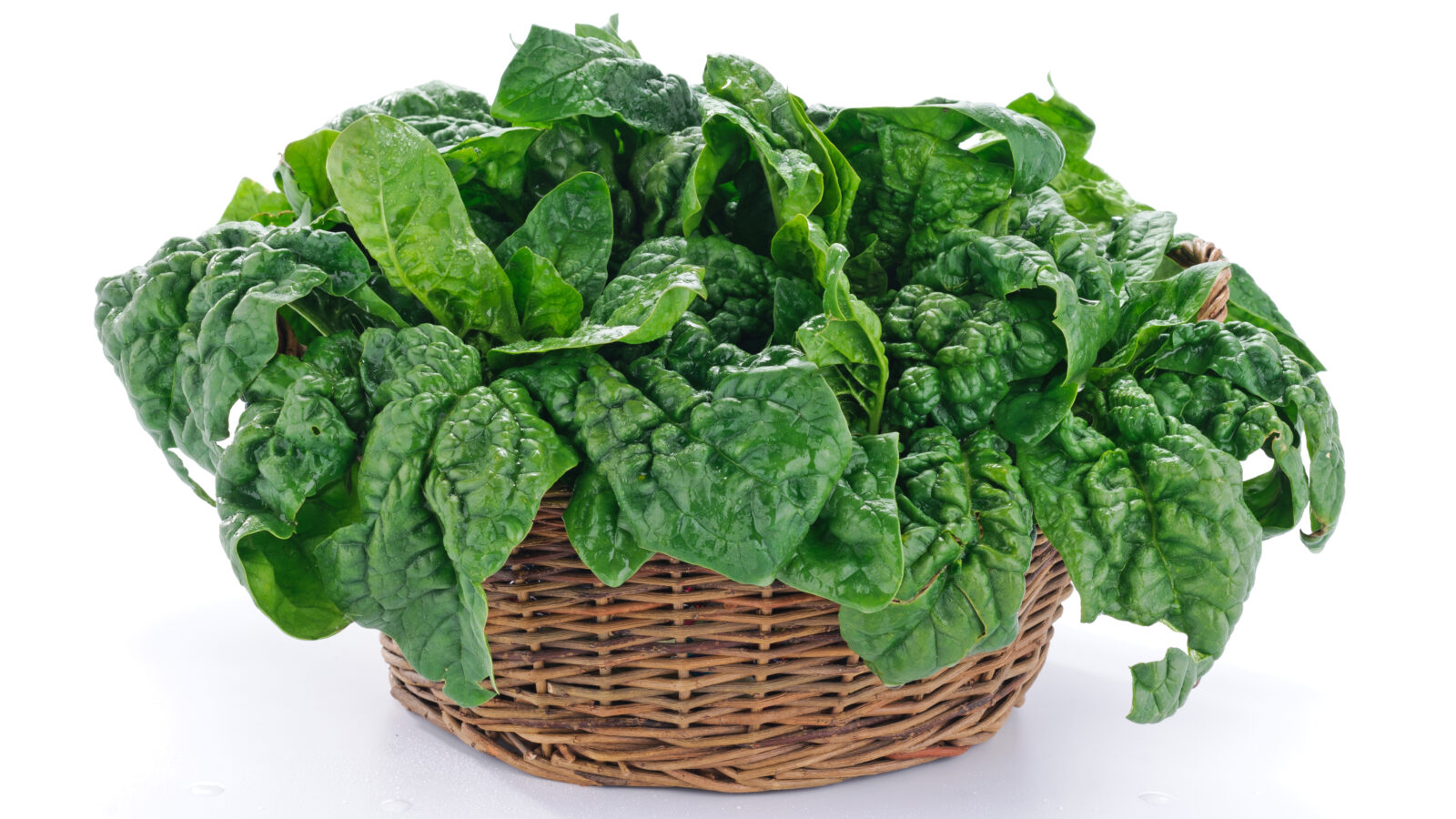Spinaci nel cesto